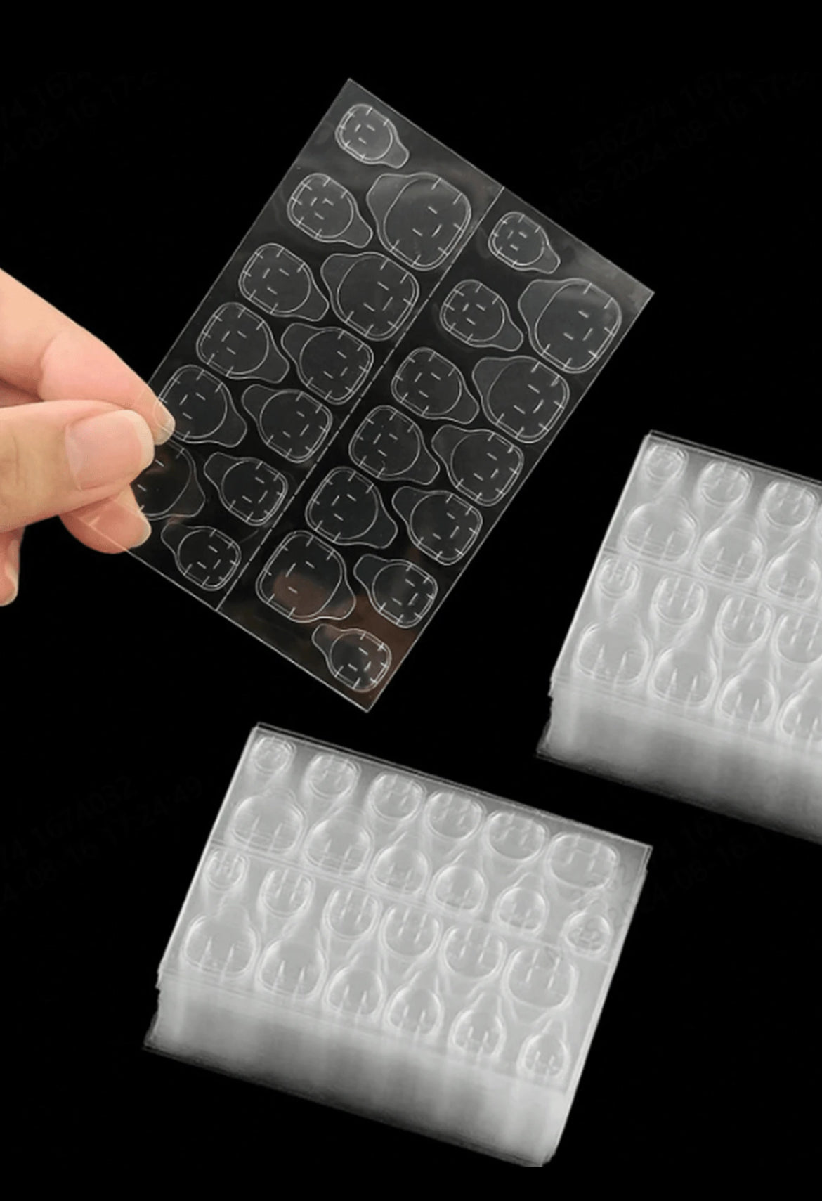 50 Sheets (1200pcs) Double Side Nail Glue Stickers