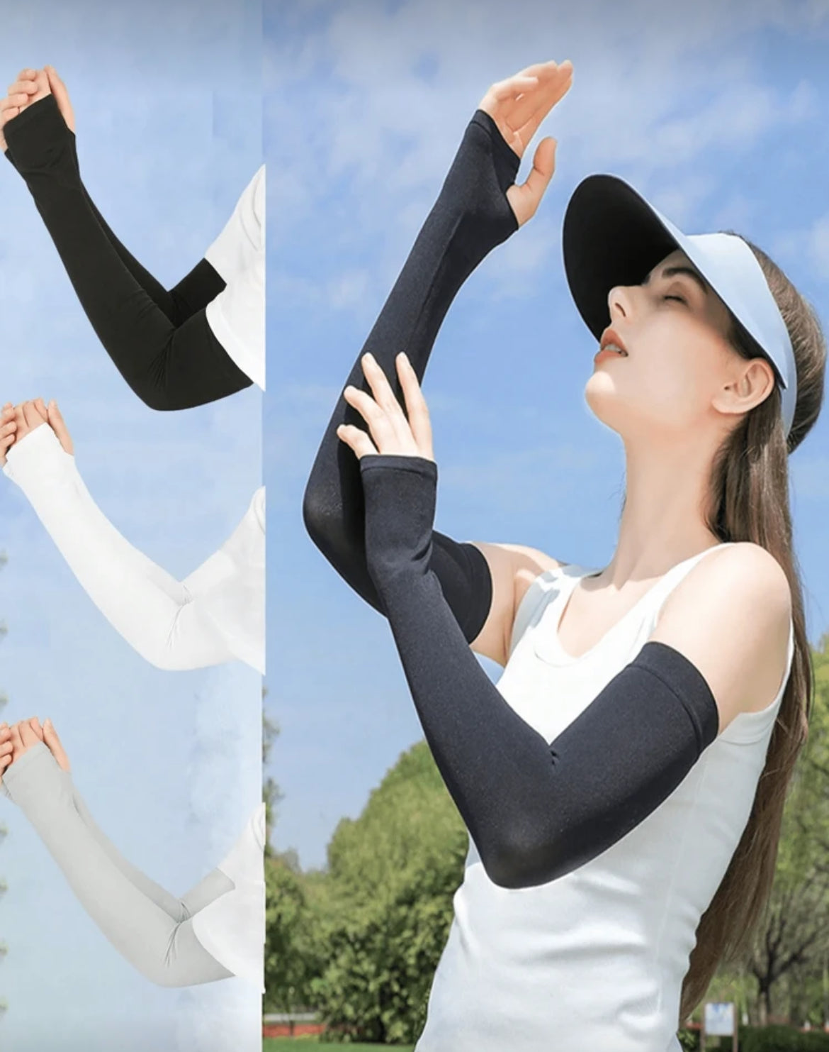 3pcs/Set Breathable Seamless
Quick-Dry Arm Sleeves