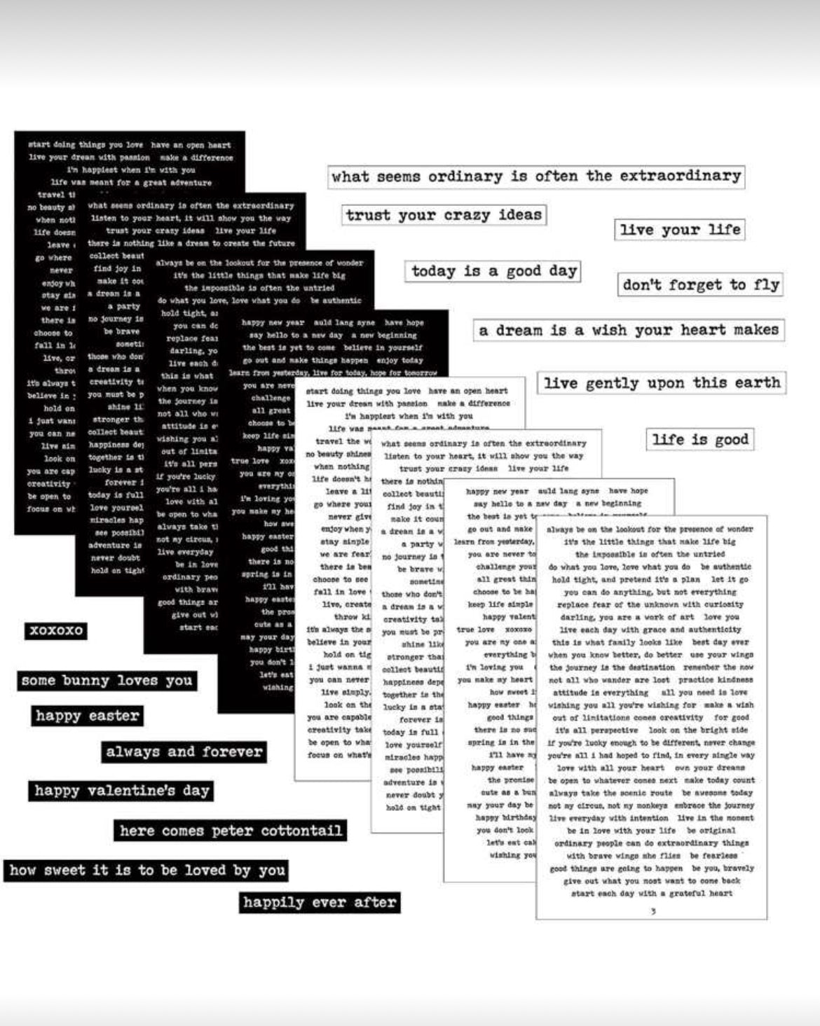 8pcs/Set Quotes Stickers Sheets For Journaling,