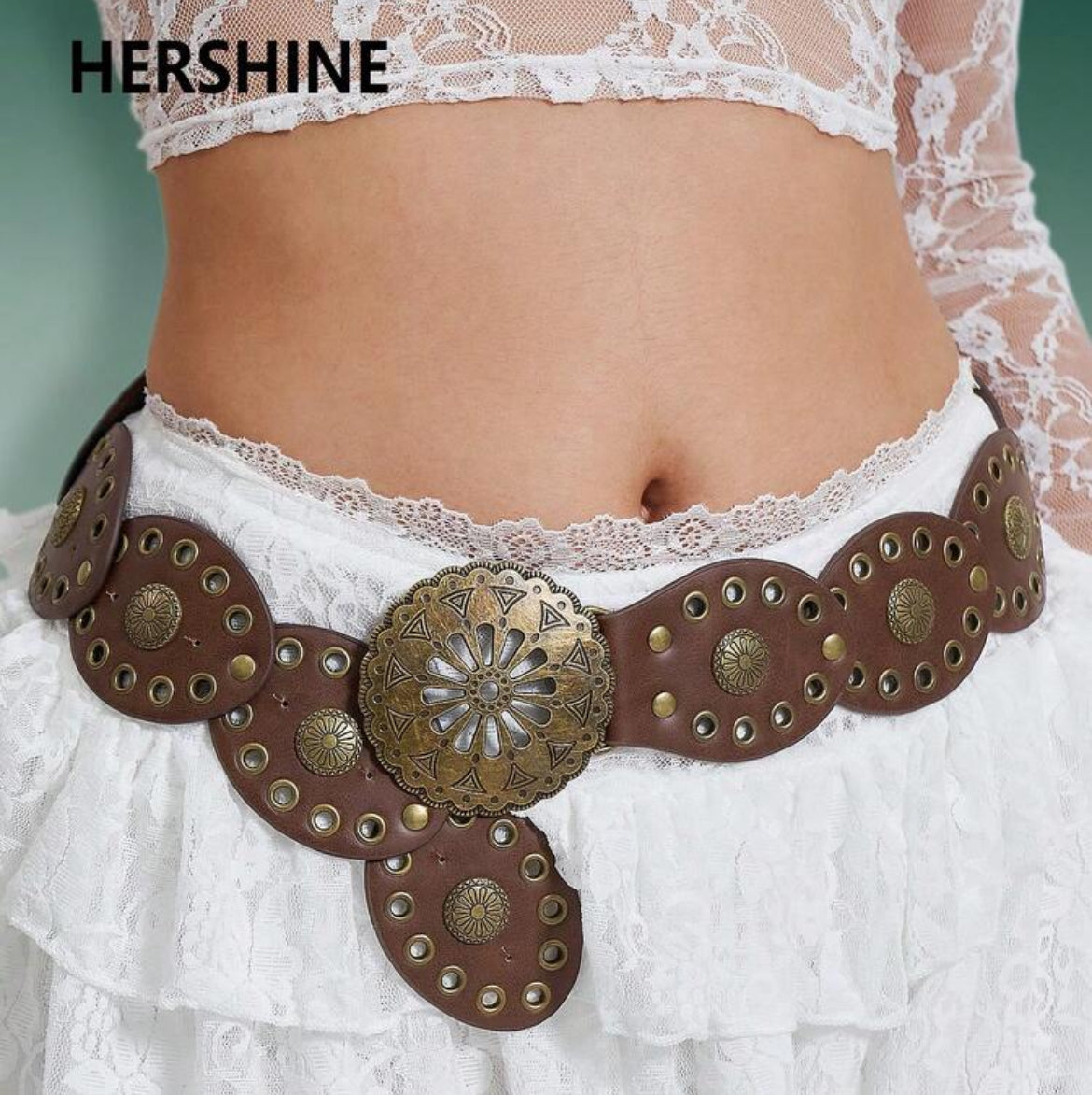Hershine 1pc Bohemian Style
Western Cowboy/Cowgirl Country Punk Belt