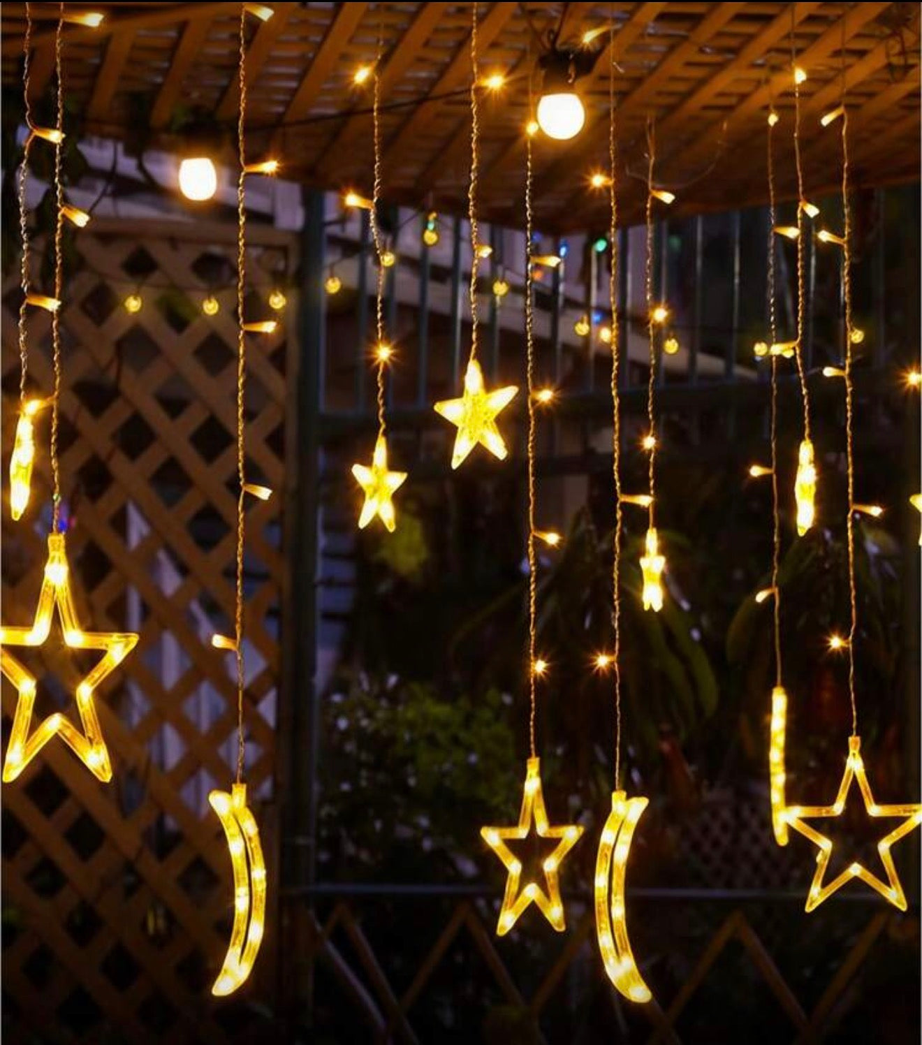 LED Star & Moon Window Curtain Lights
