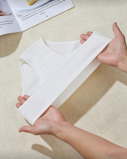 [95% Cotton] 4pcs/Pack White Cotton High Elasticity Breathable
Seamless Women's Briefs
