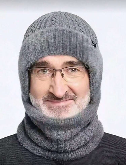 A Variety Of Men's Winter Thickened Wool-Lined Ear Protection Knitted Hats