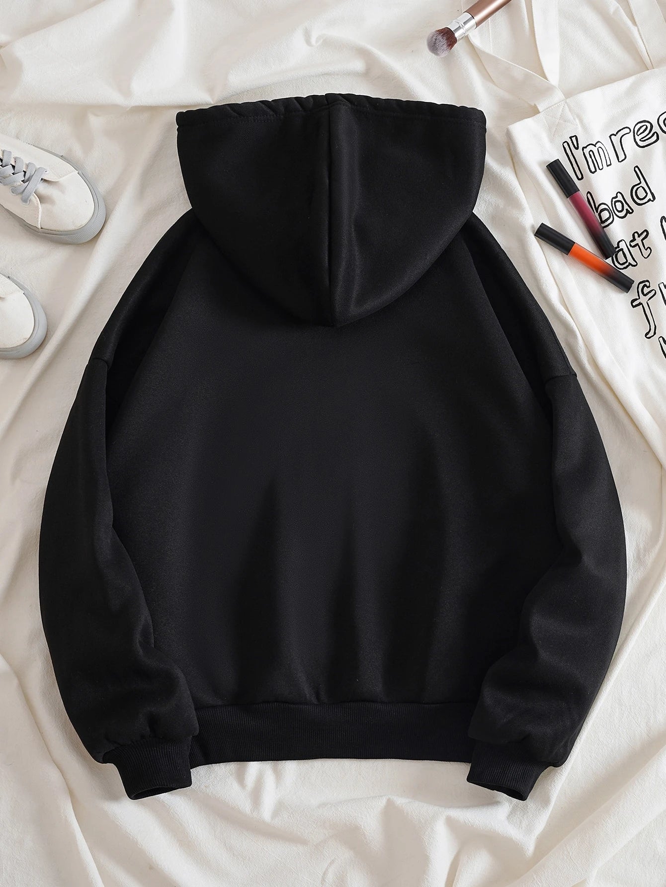 Heart-patterned hoodie