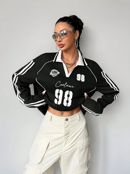 oversized long-sleeve  T-shirt