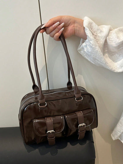 Shopping bag with zipper