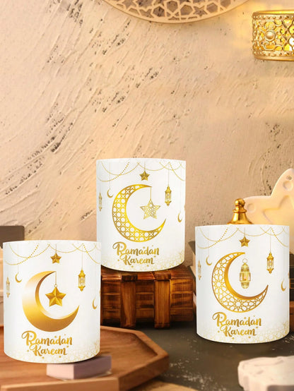 Ramadan White & Gold Lantern Shades