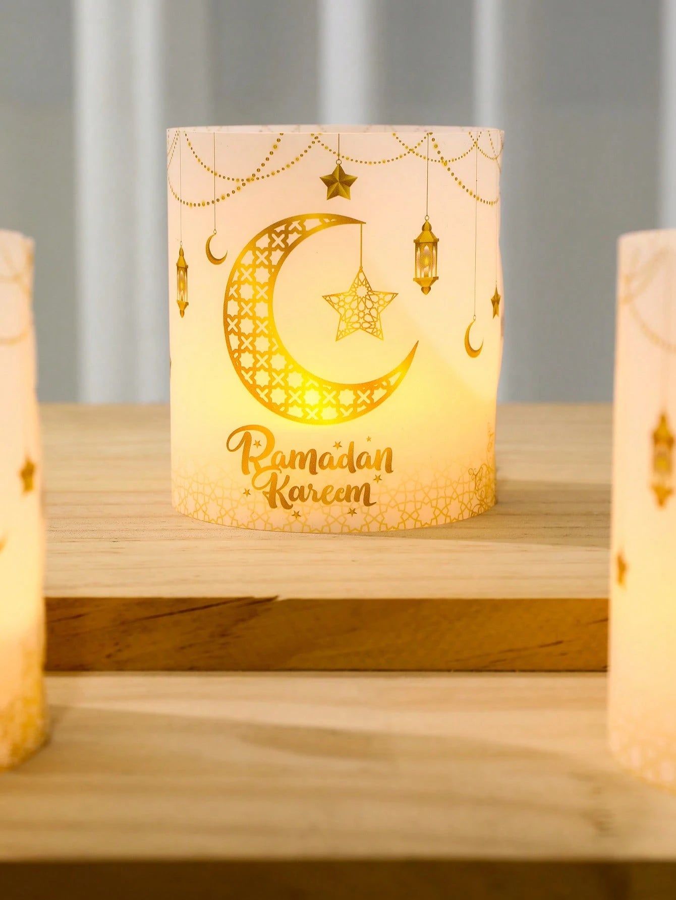 Ramadan White & Gold Lantern Shades