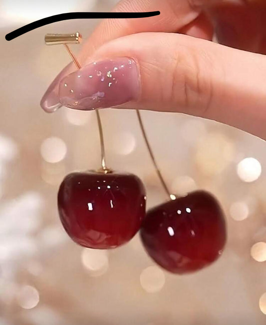 Pair Sweet & Fresh Cherry Fruit Dangle Earrings Suitable For Women
Daily Wear And Party