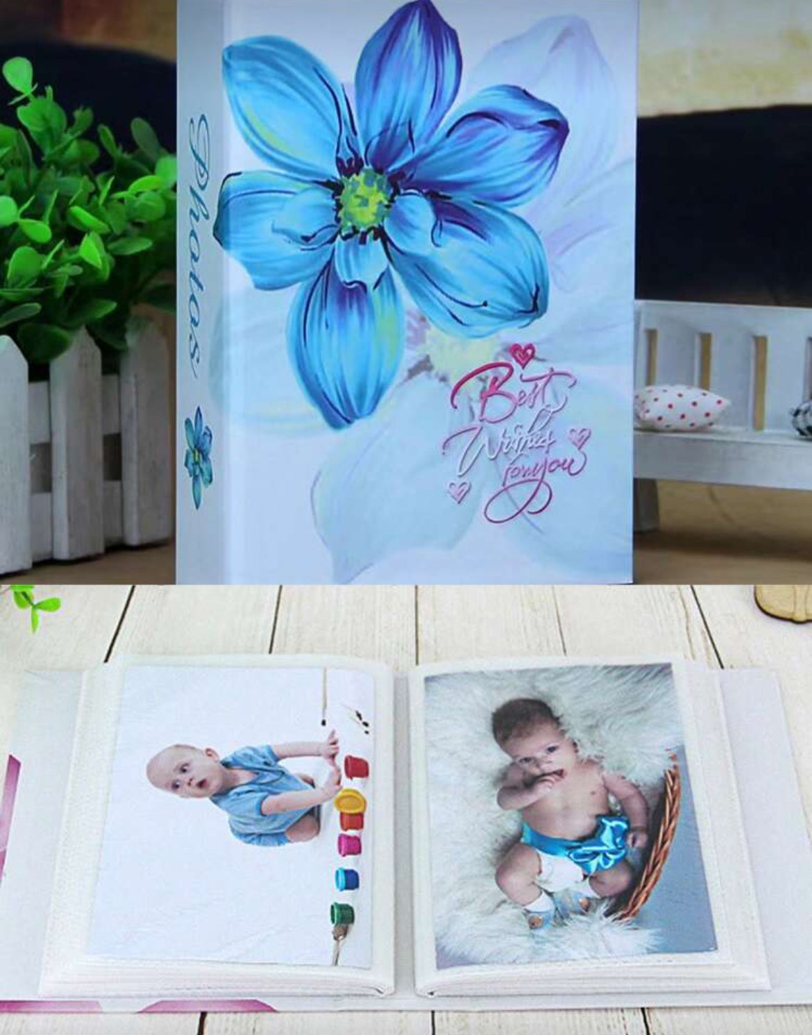 SHEIN 6-Inch 100 Sheet Large Flower Bag Photo Album