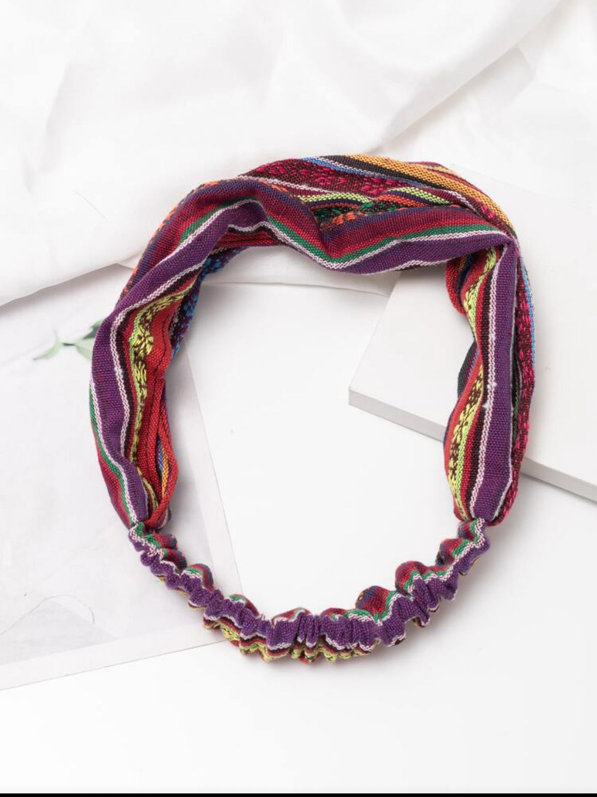 1pc Fabric Striped Wide Headband
