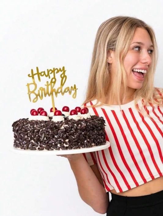 Happy Happy Birthday Letter Cake Topper