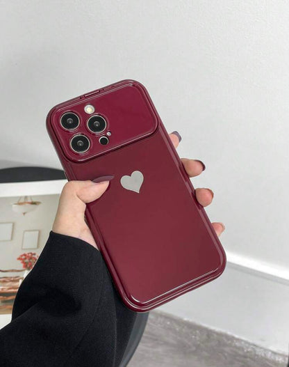 1pc Heart-Shaped Mirror Stand TPU
Phone Case Protective Cover
Compatible With IPhone