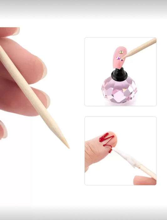 100pcs 11.4cm Orange Manicure
Wooden Stick With Dual-End