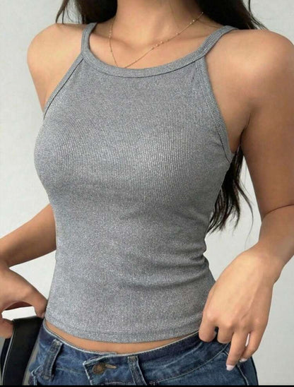 Women's Solid Color Fitted Cropped
Camisole