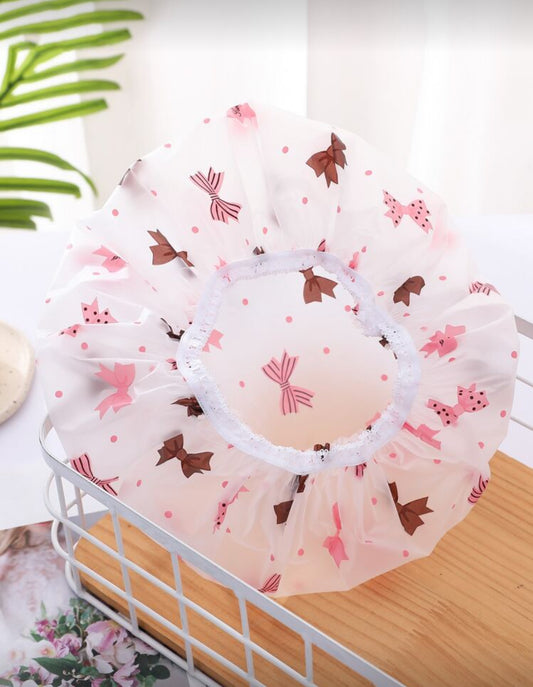1pc Bow Print Shower Cap