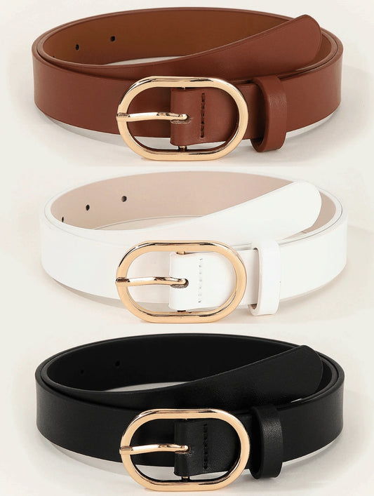 Belt buckles 3pcs Oval Gold-Color
Buckle Belts