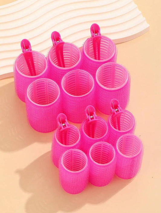 18pcs Large Size Curling Rods Set, With Clips