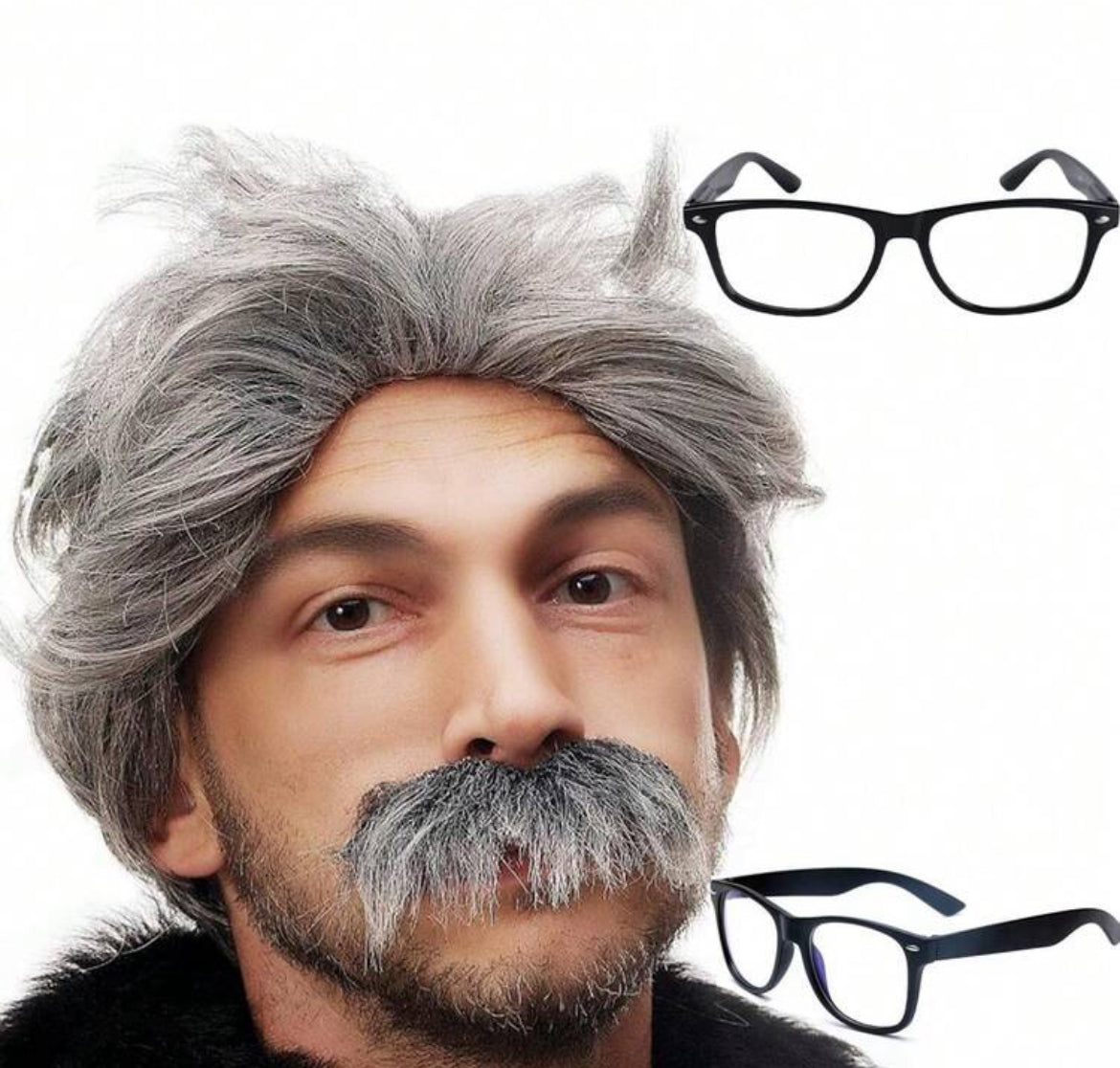 Wig Grandpa Grandpa Middle-Aged And Elderly Sketch Dress Up Suit Cosplay
Funny Suit Bald Wig Old Lady Wig
Headgear Glasses Hair Net Beard COS
Wig Dress Up