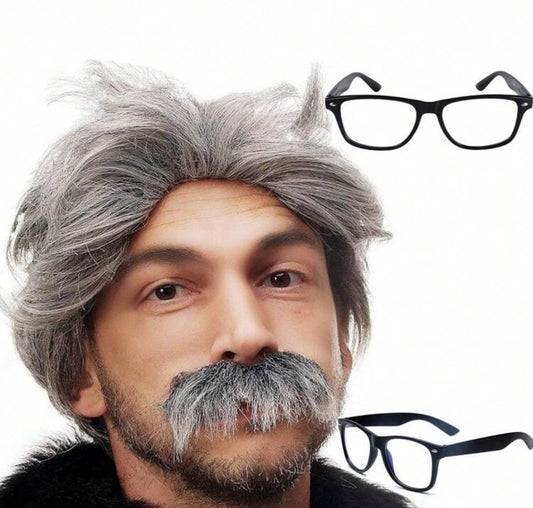 Wig Grandpa Grandpa Middle-Aged And Elderly Sketch Dress Up Suit Cosplay
Funny Suit Bald Wig Old Lady Wig
Headgear Glasses Hair Net Beard COS
Wig Dress Up