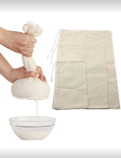 [100% Linen] 1 pc Nut Milk Bag