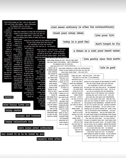 8pcs/Set Quotes Stickers Sheets For Journaling,