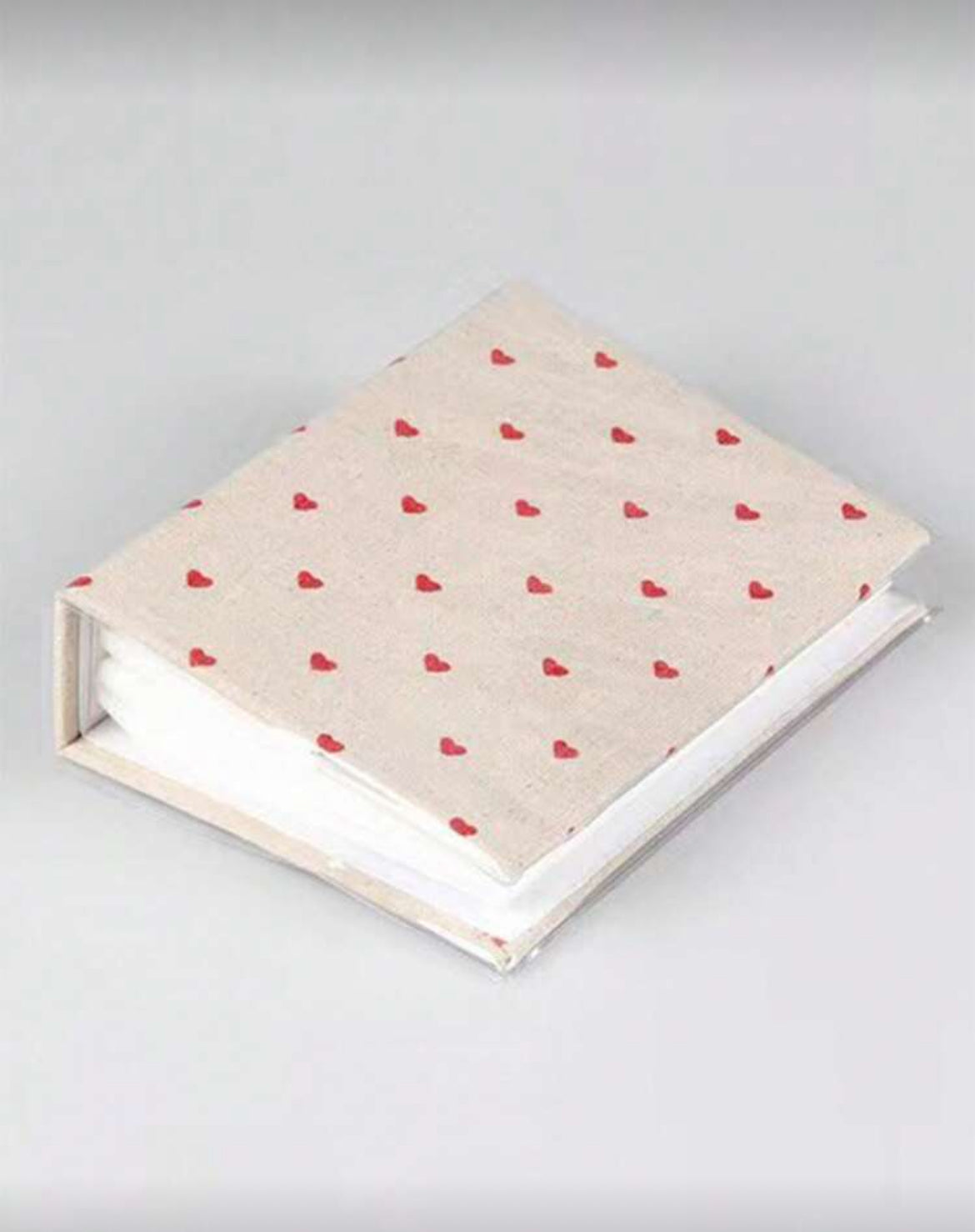 (Holds 100 Photos Per Book) Cute Red Heart 6-Inch Photo Album