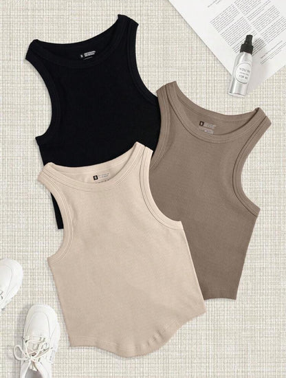 SHEIN Velisys Contrast Mesh Raglan Sleeve Crop Sports Long Sleeve Tee
Gym Topworkout Tank Top