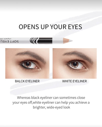 White Eyeliner Pencil With Highlighting Gel Pen Tip