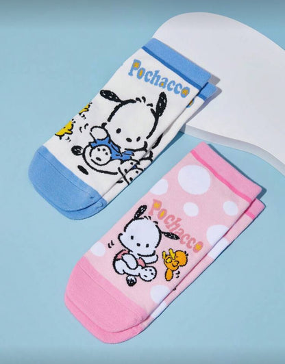 HELLO KITTY AND FRIENDS |
SHEIN 2pairs Ladies Cute Cartoon Pattern Cotton-Containing Short
SOCkS