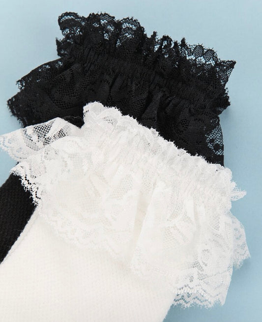 Lace Trim Crew Socks