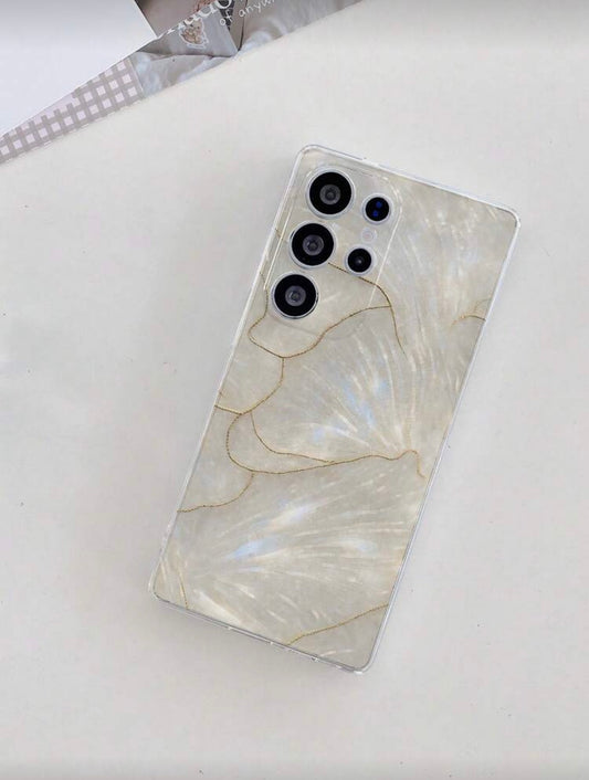 1pc Minimalist Shell & Marble Pattern
Transparent Soft TPU Phone Case