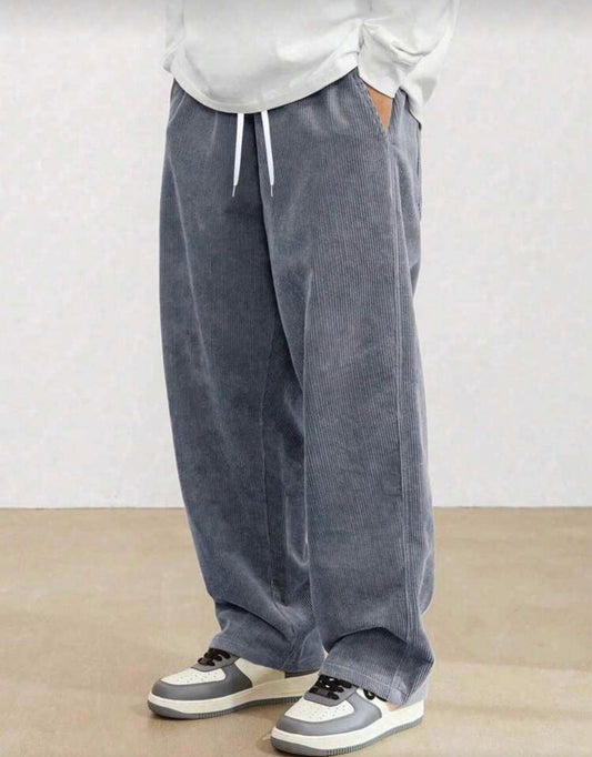 Men's Casual Straight Leg Corduroy Pants